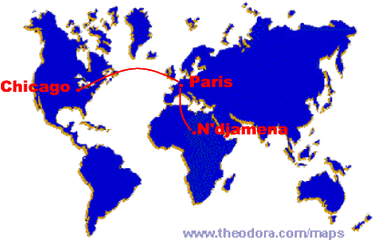 The route to Chad - Chicago, Paris, N'djamena